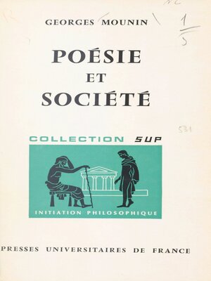 cover image of Poésie et société